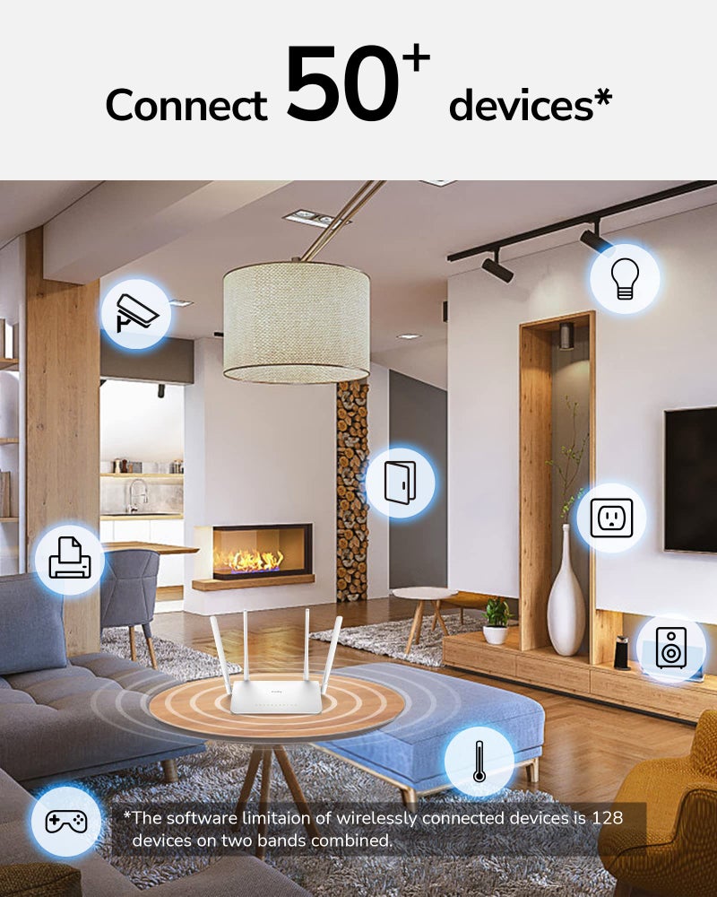 Cudy AC1200 Gigabit WiFi Router(WR1300), Dual Band MU-MIMO Wireless Internet Router, 4 x Antennas, VPN, Guest WiFi and AP Mode, Long Range Coverage - Image 5